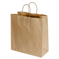 Paper Carry Bag Twist Handle Kraft Large 340Hx320W+145G mm