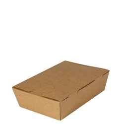 Lunch Box PLA Lined Heavy Board Kraft Medium 
