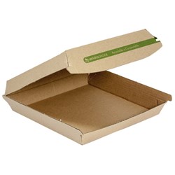 Pizza Box Supa Flute Corrugated Board Clamshell Kraft 175x175x47mm