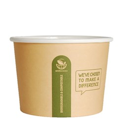 Soup Bowl Heavy Board Round PLA Kraft 16 oz