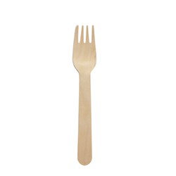 Cutlery Fork Wooden FSC Certified 165mm 50pack 