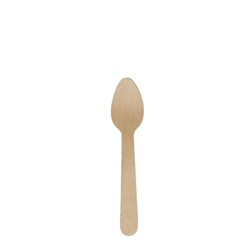 Cutlery Teaspoon Wooden FSC Certified 110mm 100 Pack 