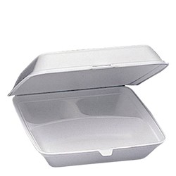 Clamshell 3 Compartment Foam White
