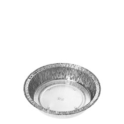 Foil Container Tray Round Custrad Tart Perforated 150ml