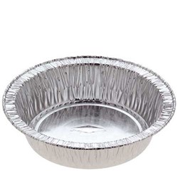 Foil Container Round Single Serve Pie Dish Medium Perforated