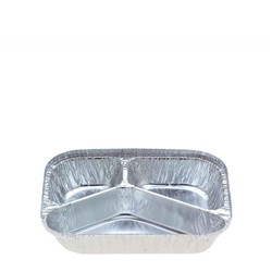 Foil Container Rectangular 3 Part Meal Tray Medium 700mm