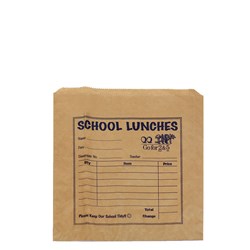 Paper Bag Printed School Brown 240X240mm