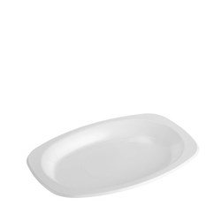 Plate Oval Polypropylene White 160Mmx230mm
