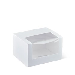 Cake Box Window Long 5 Inch White 130x110x80mm