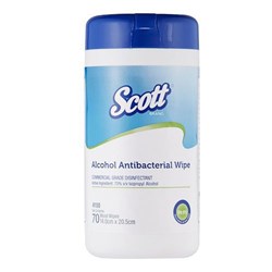 Wipes Antibacterial 14X20.5cm 70 Cleaning Wipes Per Canister 