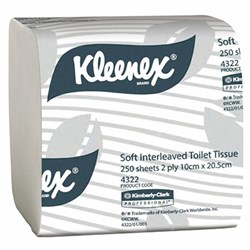 Toilet Tissue 2 Ply Executive Interleaved 250 Sheets White 