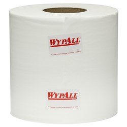 Wipes On Roll Wypall Centrefeed 1 Ply White 180mm x300m