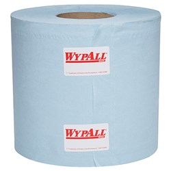 Wipes On Roll Wypall L10 Roll Centrefeed 1 Ply Blue Perforated 180X380mmX300mm