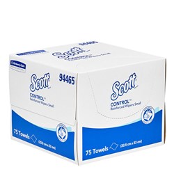 Wipes Multipurpose Small Control Reinforced White 325x330mm 75 pack 