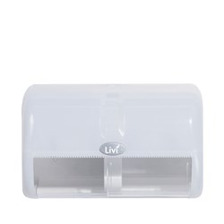 Toilet Tissue Dispenser Twin Roll Side By Side White 