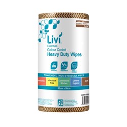 Wipes Commercial Roll Brown 90Sheets 300x500mm