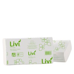 Paper Hand Towel Basics 1 Ply Interleave Multi Fold White 225X230mm