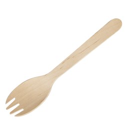 Cutlery Spork Wooden 160mm