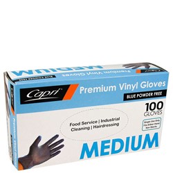 Gloves Vinyl Powder Free Blue Medium