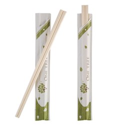 Chopstick Wooden Wrapped 100 Chopsticks 203mm