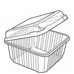 Punnet Hinged Lid Strawberry 1 kg